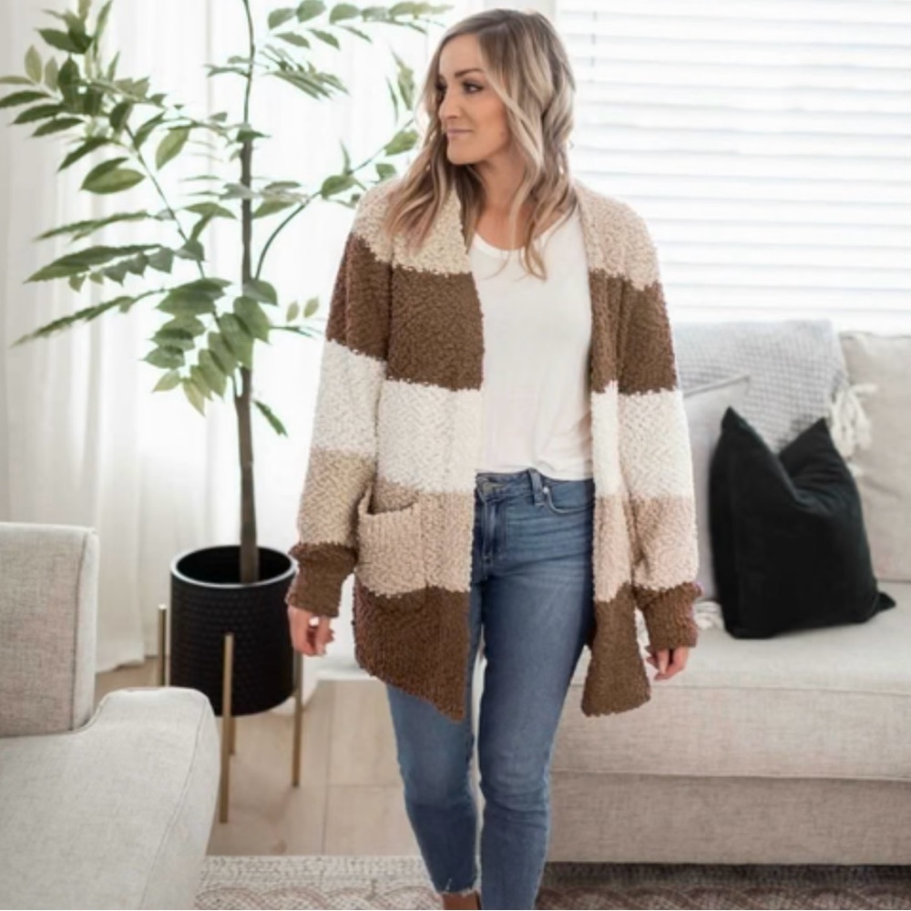 Zenana Multicolor Popcorn Cardigan